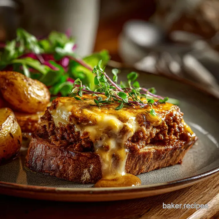 The Full Welsh Hearty Welsh Minced Lamb Rarebit with Ale Sauce