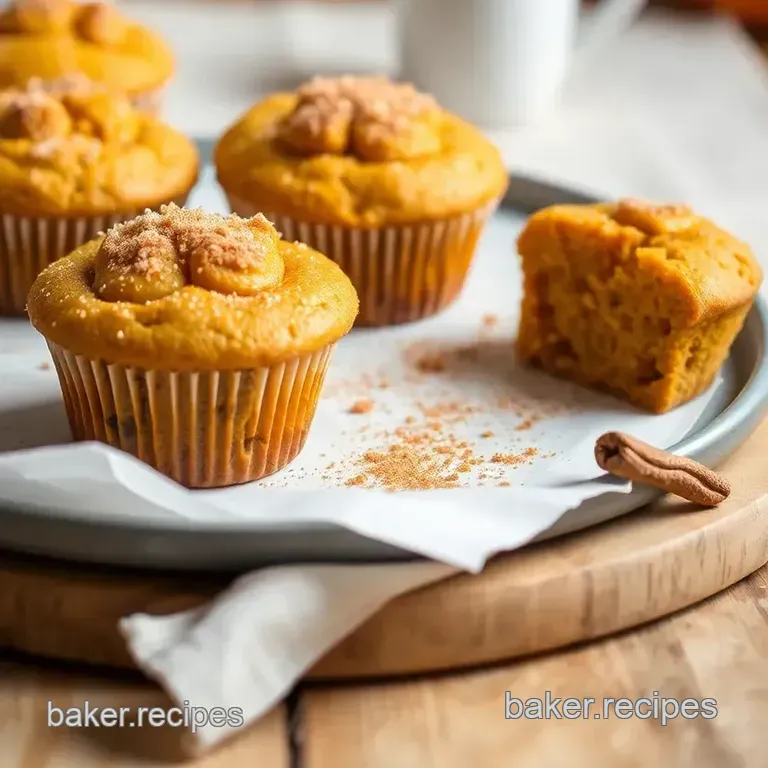 Mini Pumpkin Muffins with Cinnamon Sugar presentation