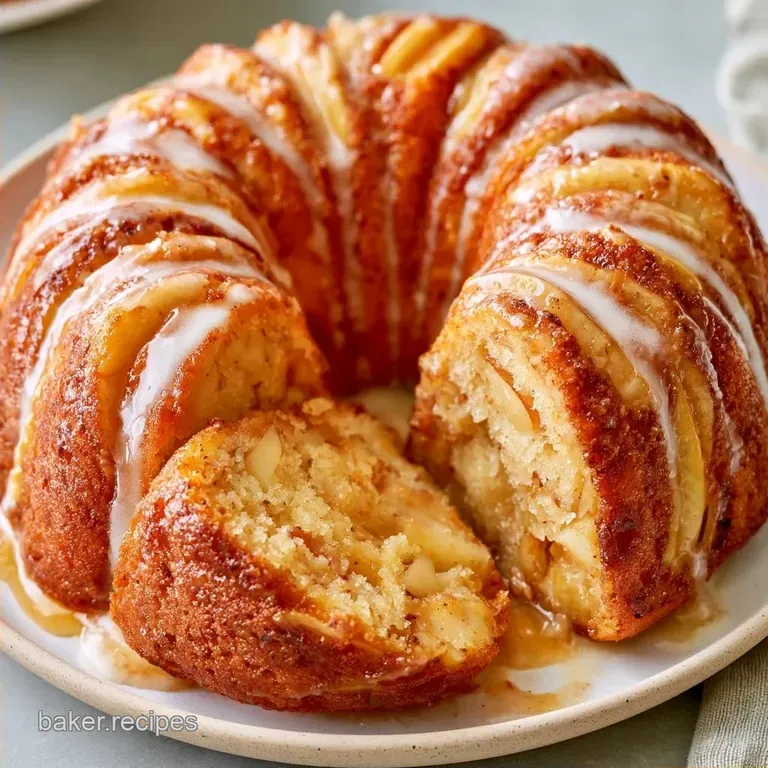 Moist Apple Bundt Cake with Sour Cream