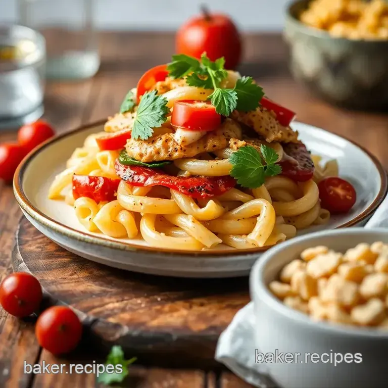 Chilled Pasta Muffuletta Salad Recipe presentation