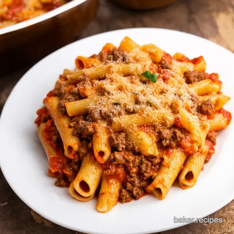 Nans Famous Baked Ziti with Beefy Goodness