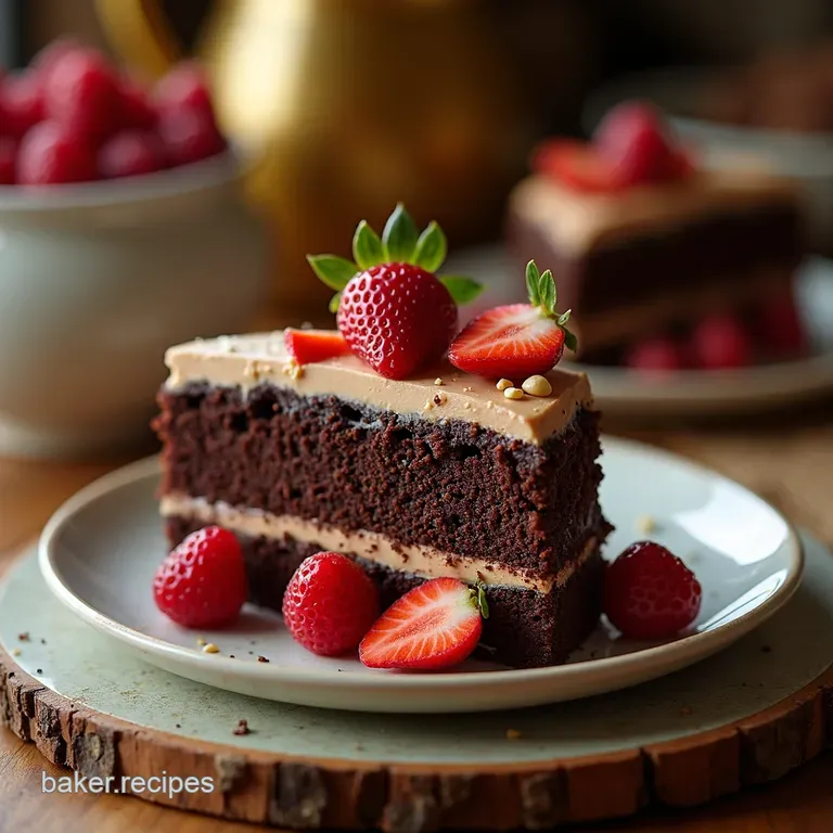 Neiman Marcus Chocolate Decadence Cake presentation