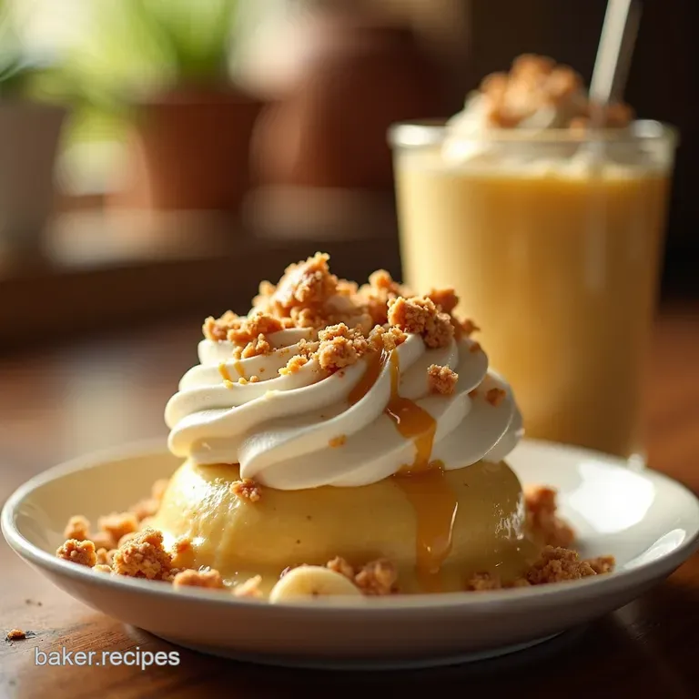 Nutter Butter Bliss Banana Pudding with a Peanut Butter Punch presentation