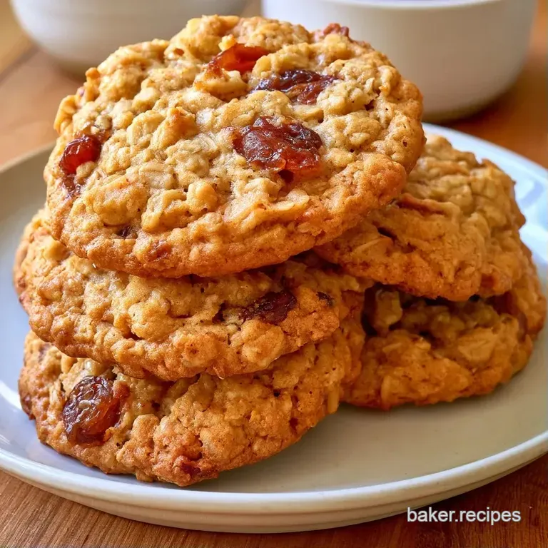 Rustic stack of textured golden cookies on a white ceramic plate, accented by a glass of cold milk and linen napkin.