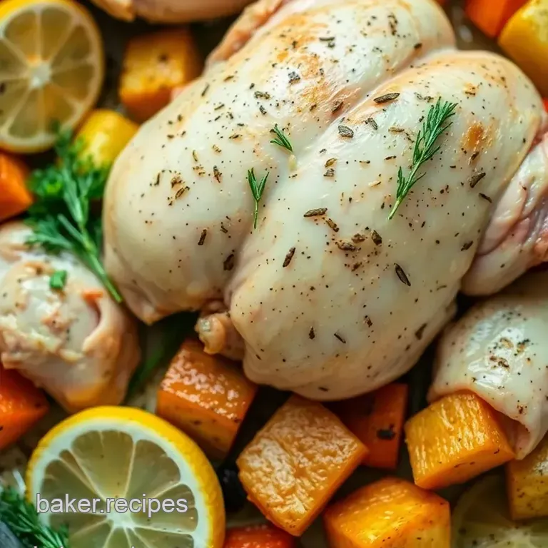 One-Pan Lemon Herb Roasted Chicken and Veggies presentation