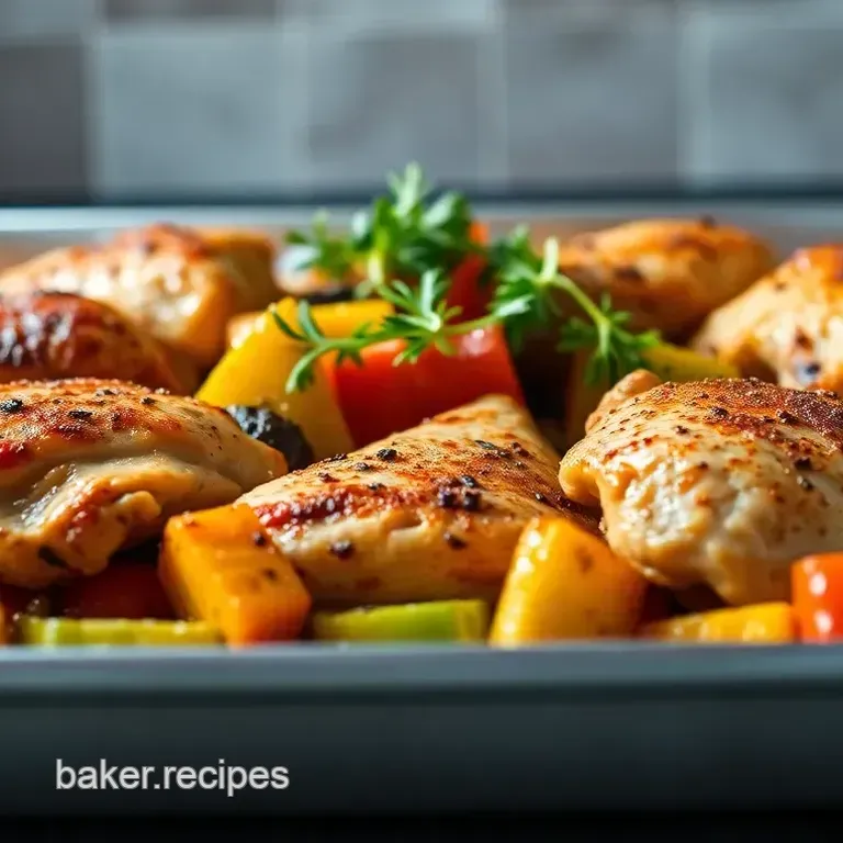 One-Pan Wonder: Herbed Sheet Pan Chicken with Roasted Veggies