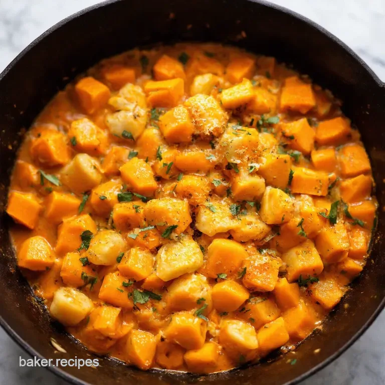 Onepan Autumn Harvest Butternut Squash Gnocchi with Sausage Sage presentation