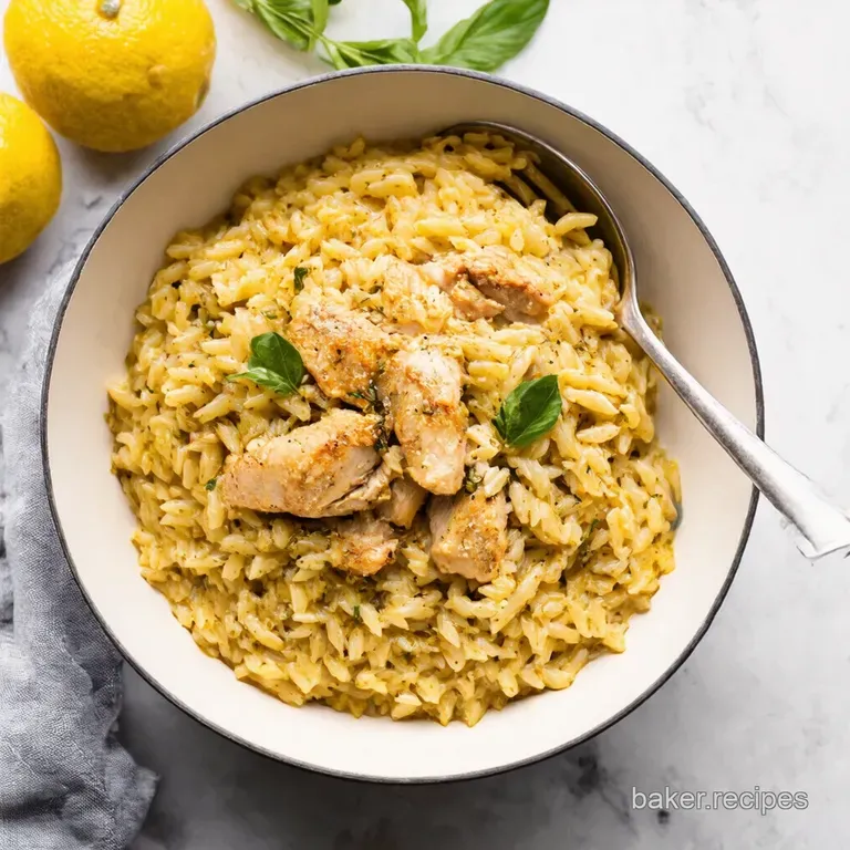 OnePot Lemon Herb Chicken and Orzo