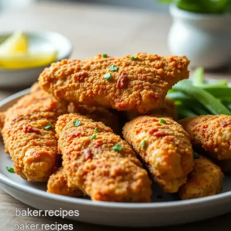 Oven-Baked Crispy Chicken Tenders: the Healthier Tastier Classic presentation
