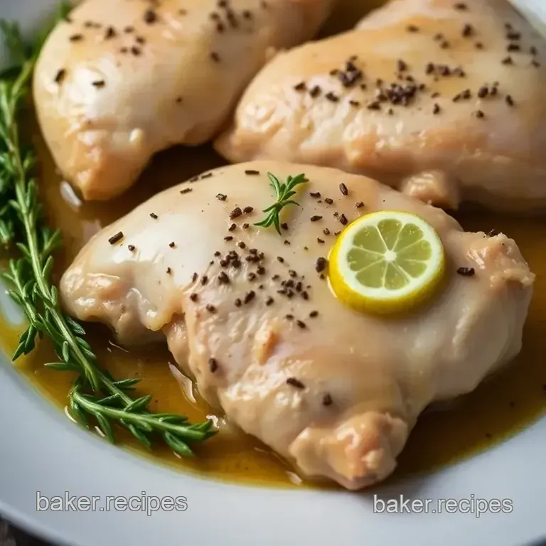 Pan-Seared Bone-In Chicken Breast with Lemon-Herb Pan Sauce presentation