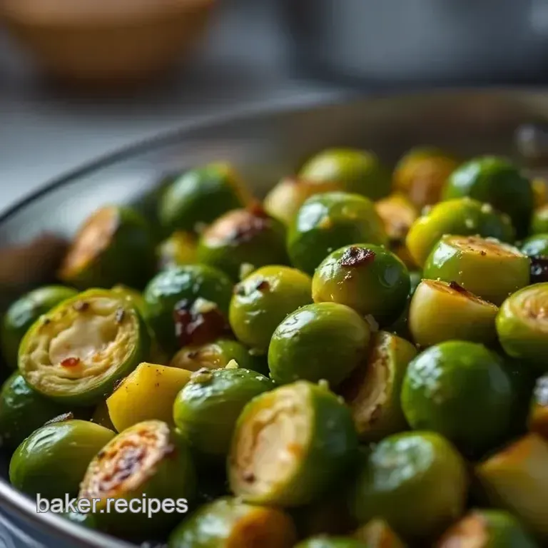 Pan-Seared Brussels Sprouts with Garlic and Lemon