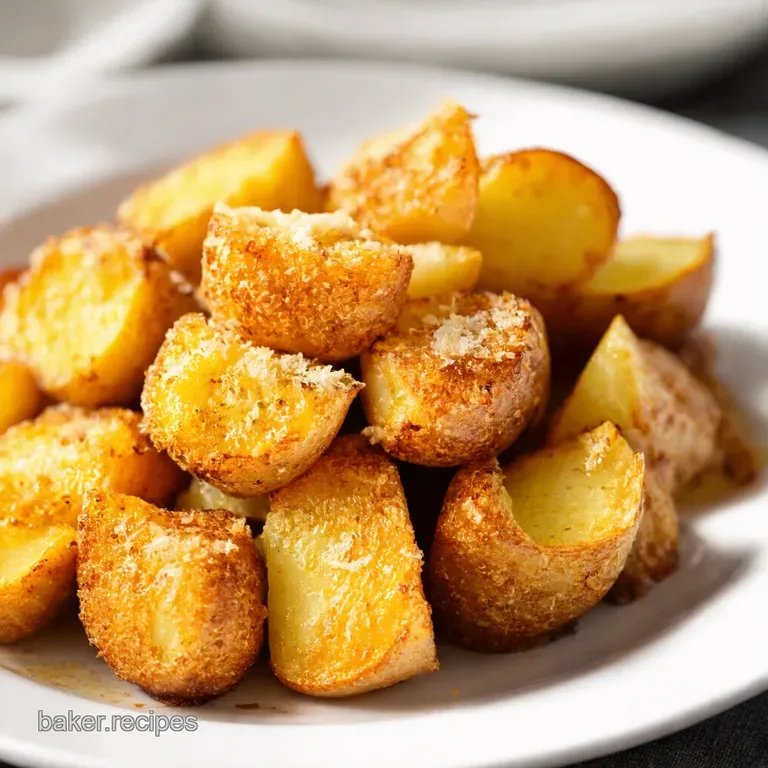 Parmesan Crusted Roast Potatoes Crispy Cheesy Perfection