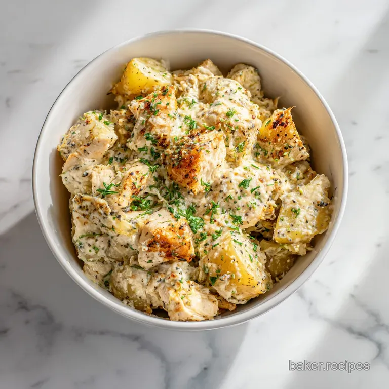 Slow Cooker Parmesan Garlic Chicken and Potatoes