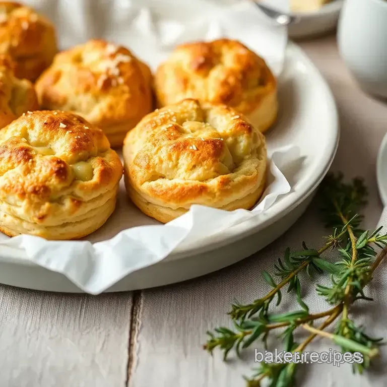 Savory Zucchini Biscuits with Parmesan Cheese presentation