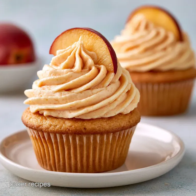 Three elegant cupcakes on a white platter, garnished with tiny mint leaves and a drizzle of golden honey syrup.