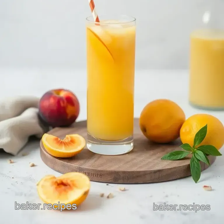 Peachy Cardamom Lemonade: A Refreshing Summer Delight presentation