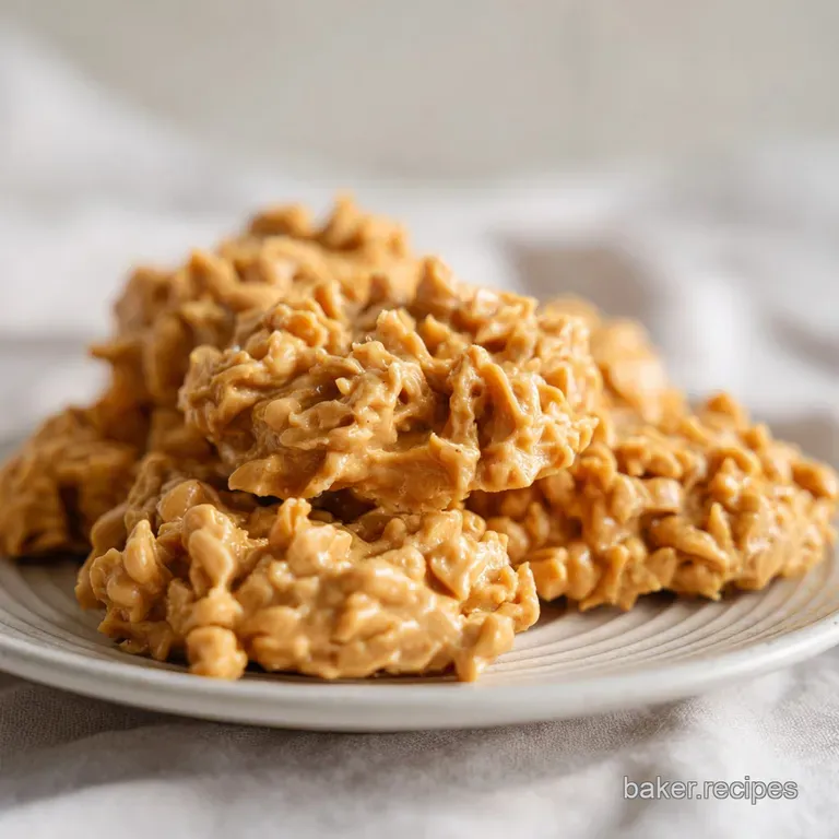 Peanut Butter No Bake Cookies: Fudgy and Chewy