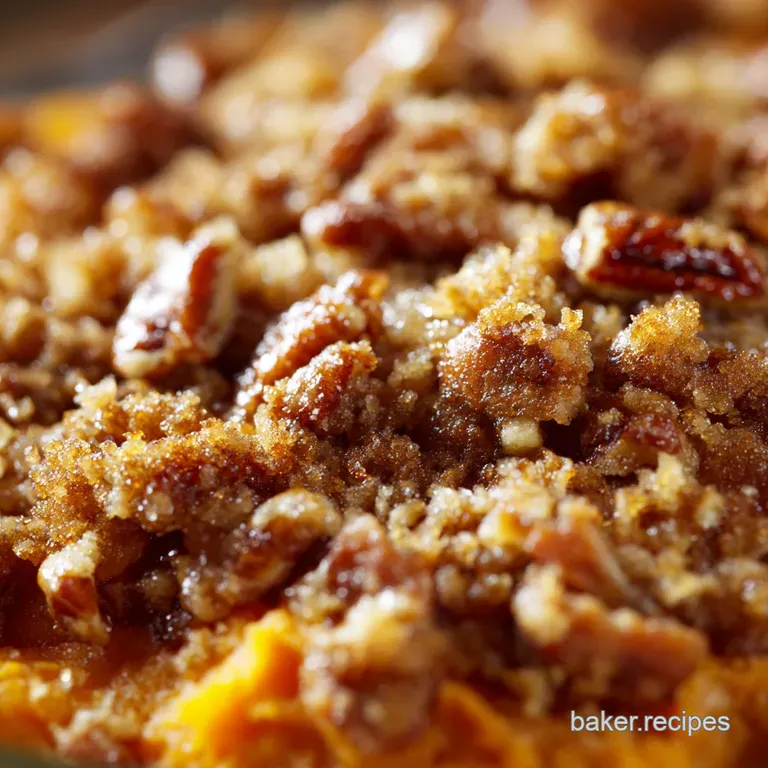 Sweet Potato Casserole with Pecan Streusel: the Dukes Delight Recipe presentation