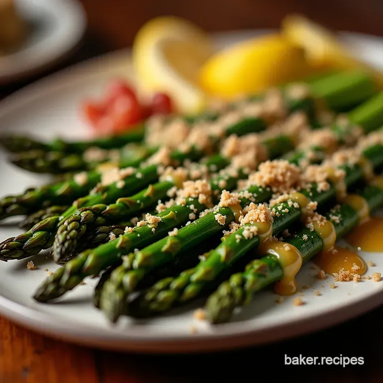 Charred Perfection the Ultimate Grilled Asparagus with Lemonparmesan Drizzle presentation