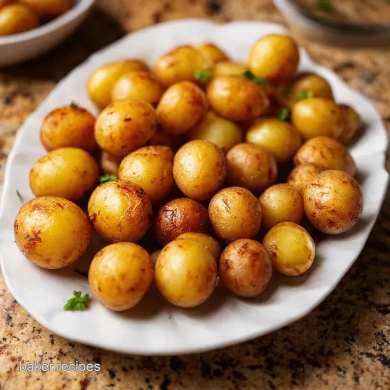 Perfect Roasted Small Potatoes Crispy Outside Fluffy Inside presentation