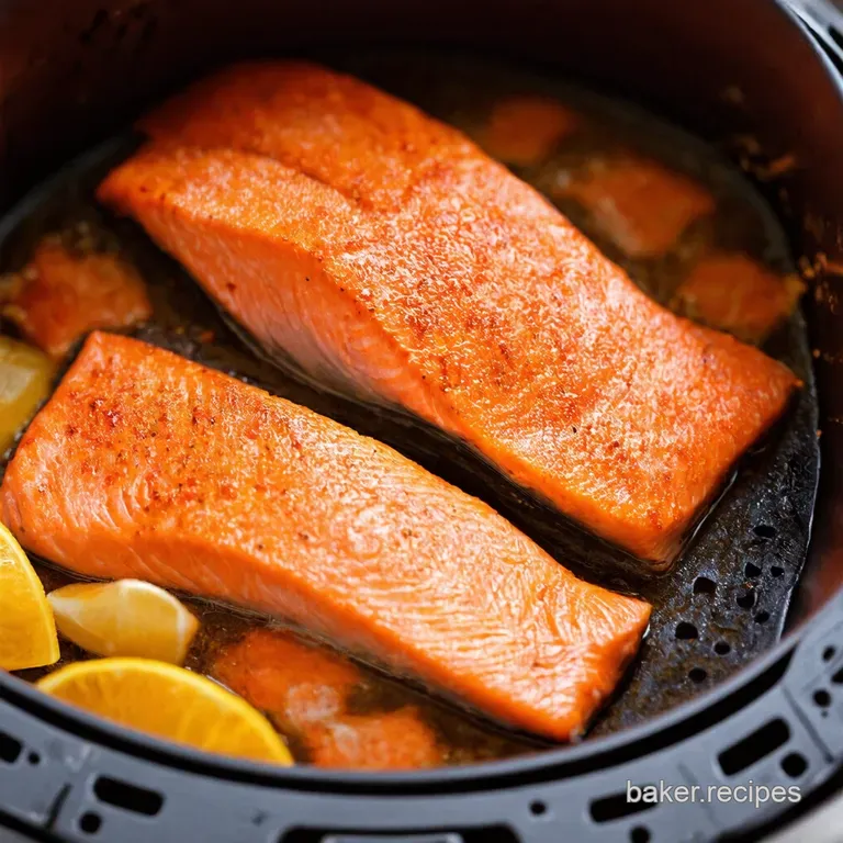 Perfectly Airfried Salmon from Freezer to Fork in Minutes presentation