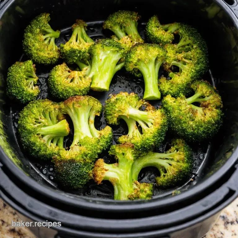 Perfectly Crispy Air Fryer Broccoli presentation