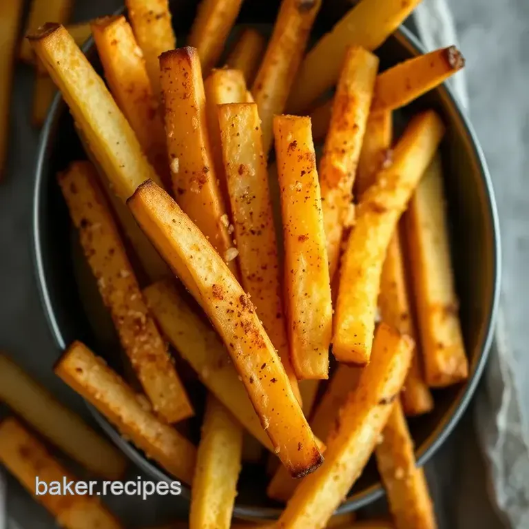 Perfectly Crispy Oven-Baked French Fries presentation