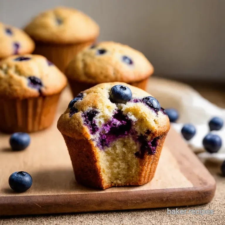 Perfectly Healthy Delicious Blueberry Muffins presentation