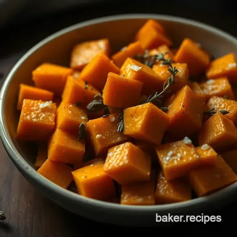Perfectly Roasted Butternut Squash with Maple & Thyme
