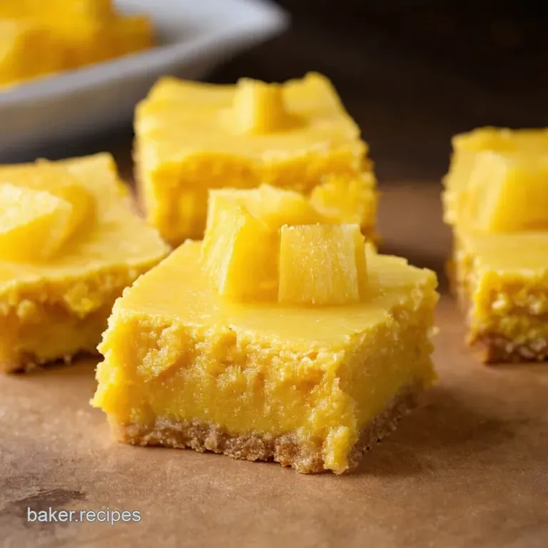 Pineapple Dream Bars presentation
