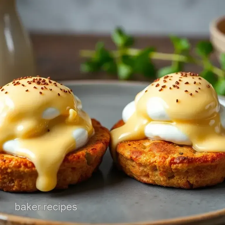 Poached Eggs Benedict with Creamy Hollandaise