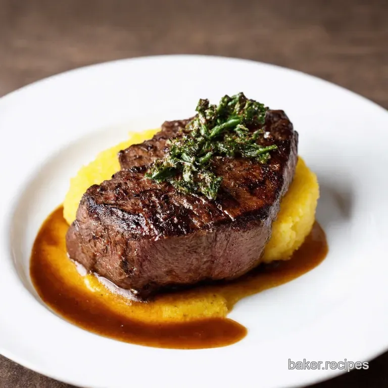 Portobello Steak with Balsamic Glaze and Creamy Polenta