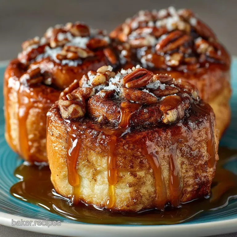 Proper Sticky Cinnamon Buns Brioche with Pecan Caramel Glaze presentation