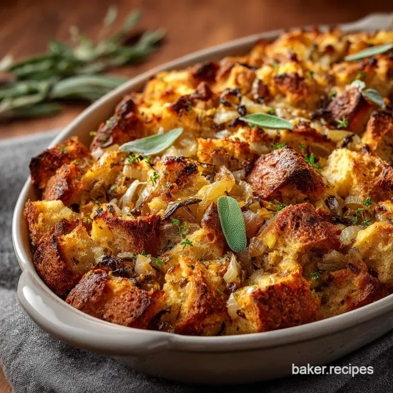 Homemade Stuffing: the Proper Flavour-Packed Sage and Onion Recipe presentation