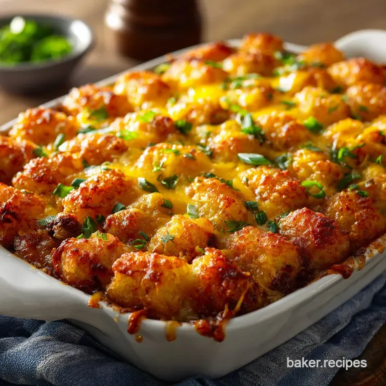 Tater Tot Casserole: Proper Crispy Beef Bake presentation