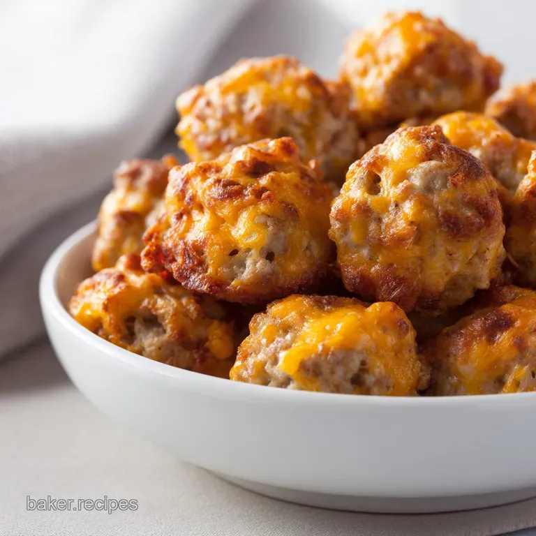 Sausage Balls: Proper Pub-Style Cheddar Bites presentation
