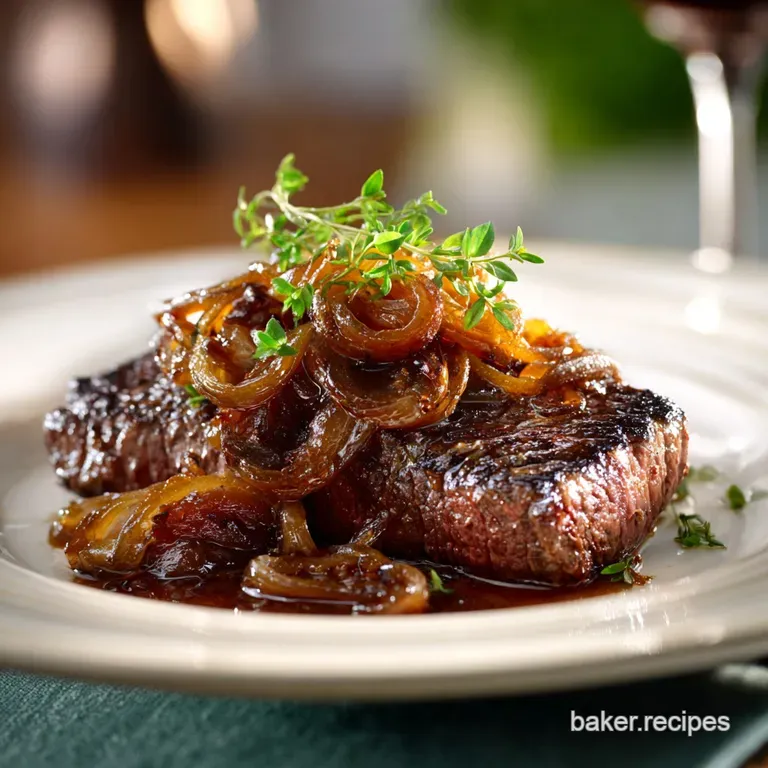 Steak and Onions: Perfect Pub-Style Seared Sirloin