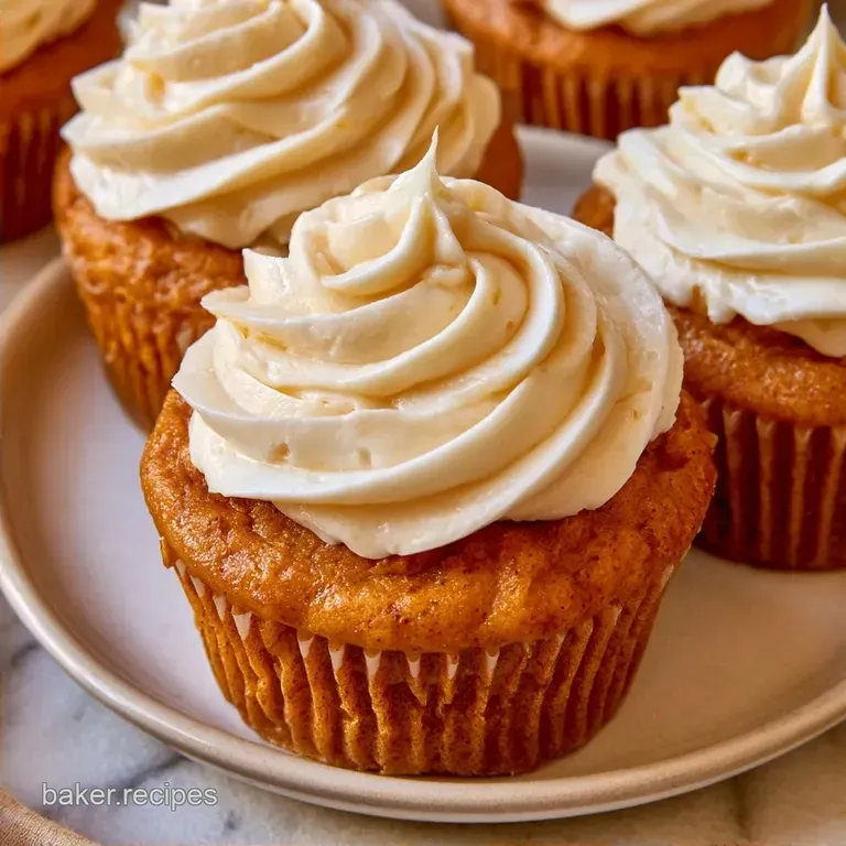 Moist Pumpkin Cupcakes with Cream Cheese Frosting