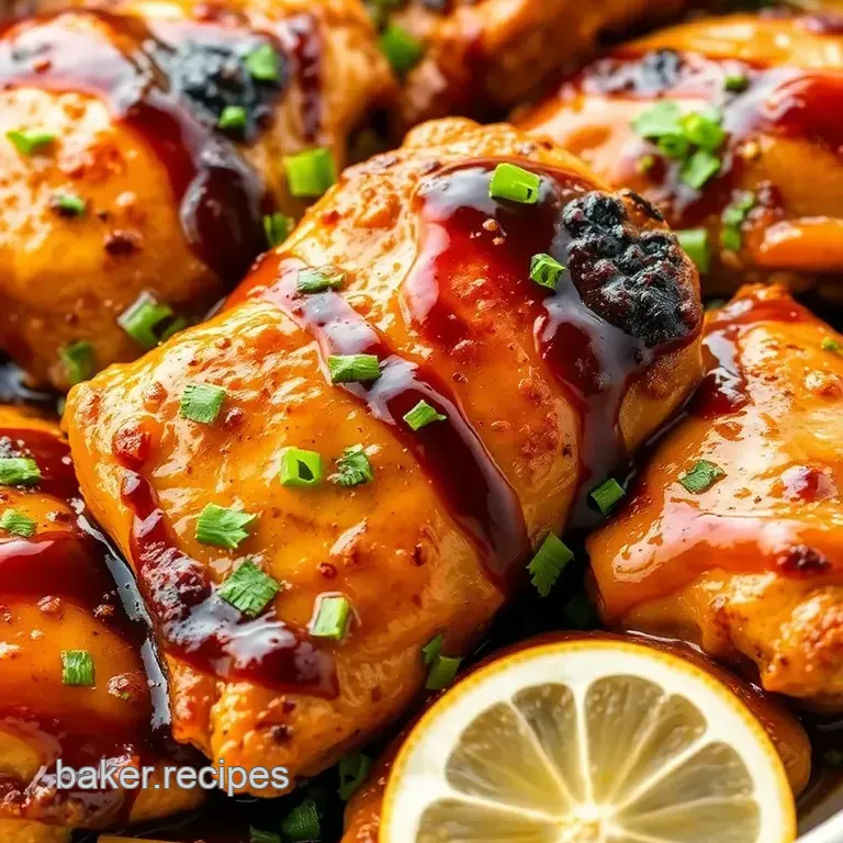 Balsamic Glazed Chicken Thighs presentation
