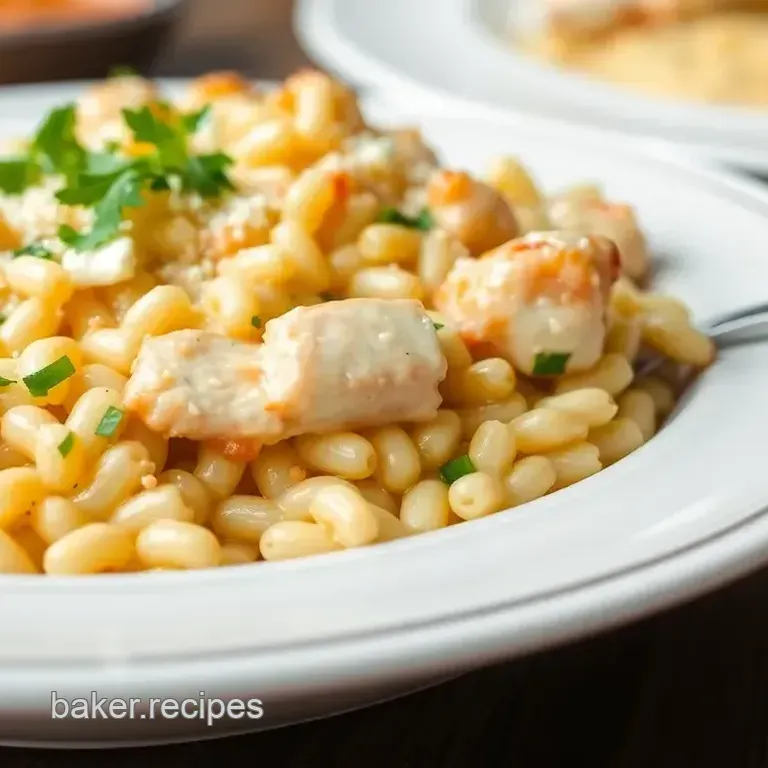 Cheesy Chicken Orzo Bake