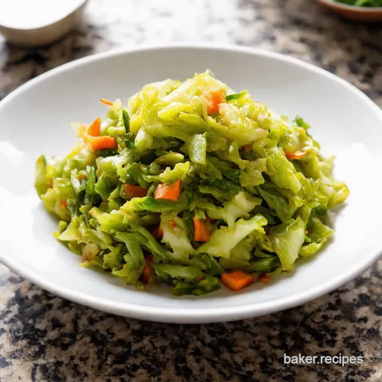 Quick Crunchy Cabbage Stirfry a Veggie Delight presentation