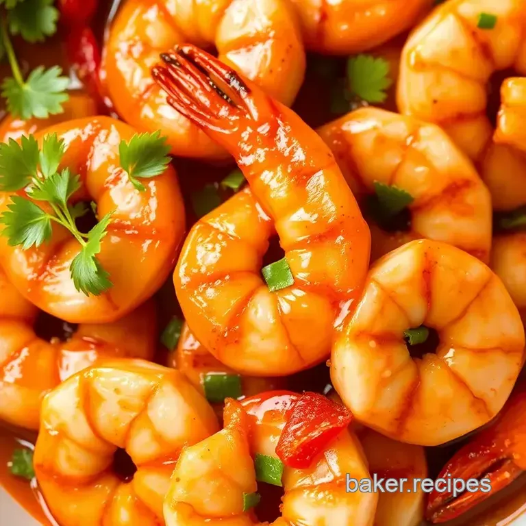 Spicy Garlic Tiger Shrimp presentation