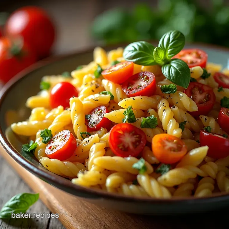 Rainbow Radiatore the Ultimate Tricolor Pasta Salad presentation