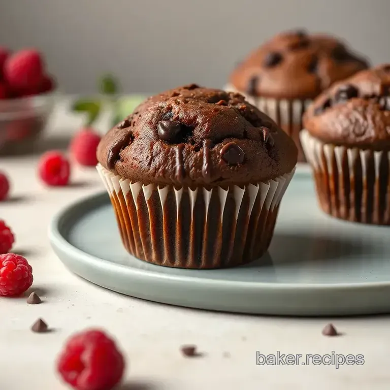 Bake Raspberry Muffins with Chocolate Goodness presentation