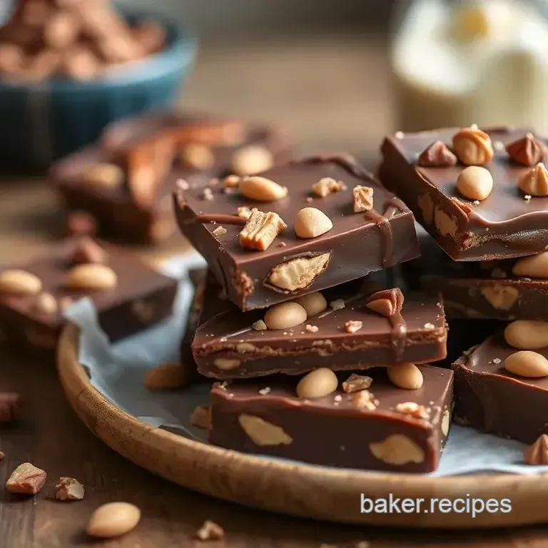 Melted Chocolate Peanut Butter Bark Delight