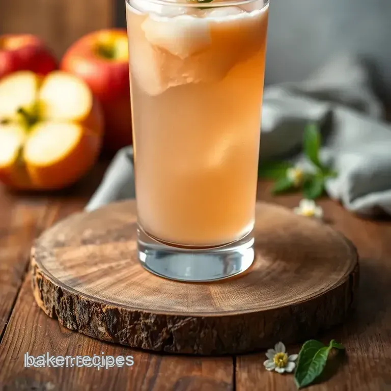 Apple Blossom Delight: a Shake Apple Vodka Cocktail with Elderflower presentation