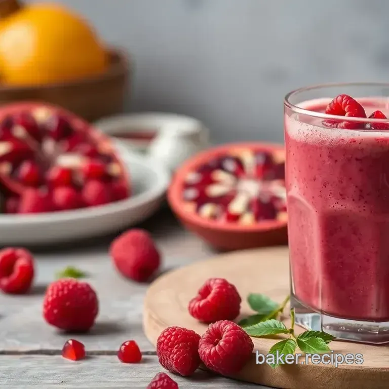 Blend Raspberry Pomegranate Smoothie Delight