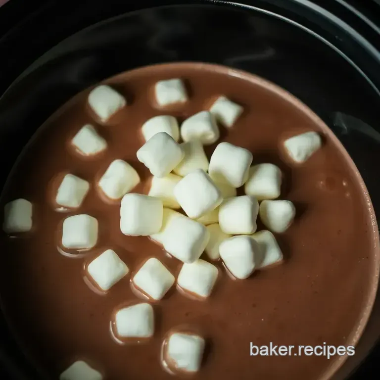 Rich and Creamy Crockpot Hot Chocolate presentation