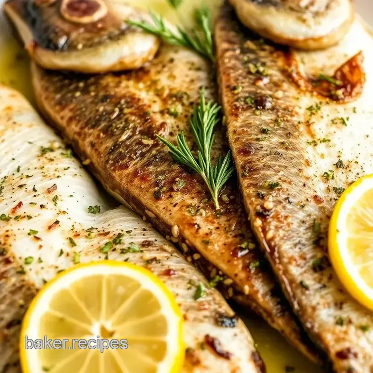Lemon Herb Roasted Bronzini presentation