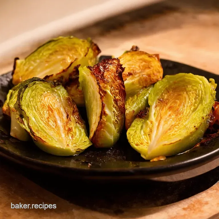 Roasted Cabbage Wedges with Balsamic Glaze presentation